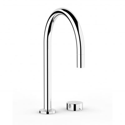 Zero Progresiv Smooth Sink Mixer w. Pull Out, Curve - Faucet Strommen