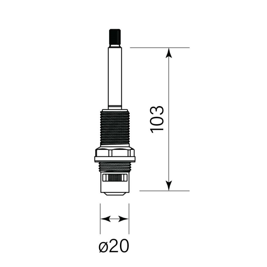 Spares - Valve 1/4 T CD Wall H for Lev. - Faucet Strommen