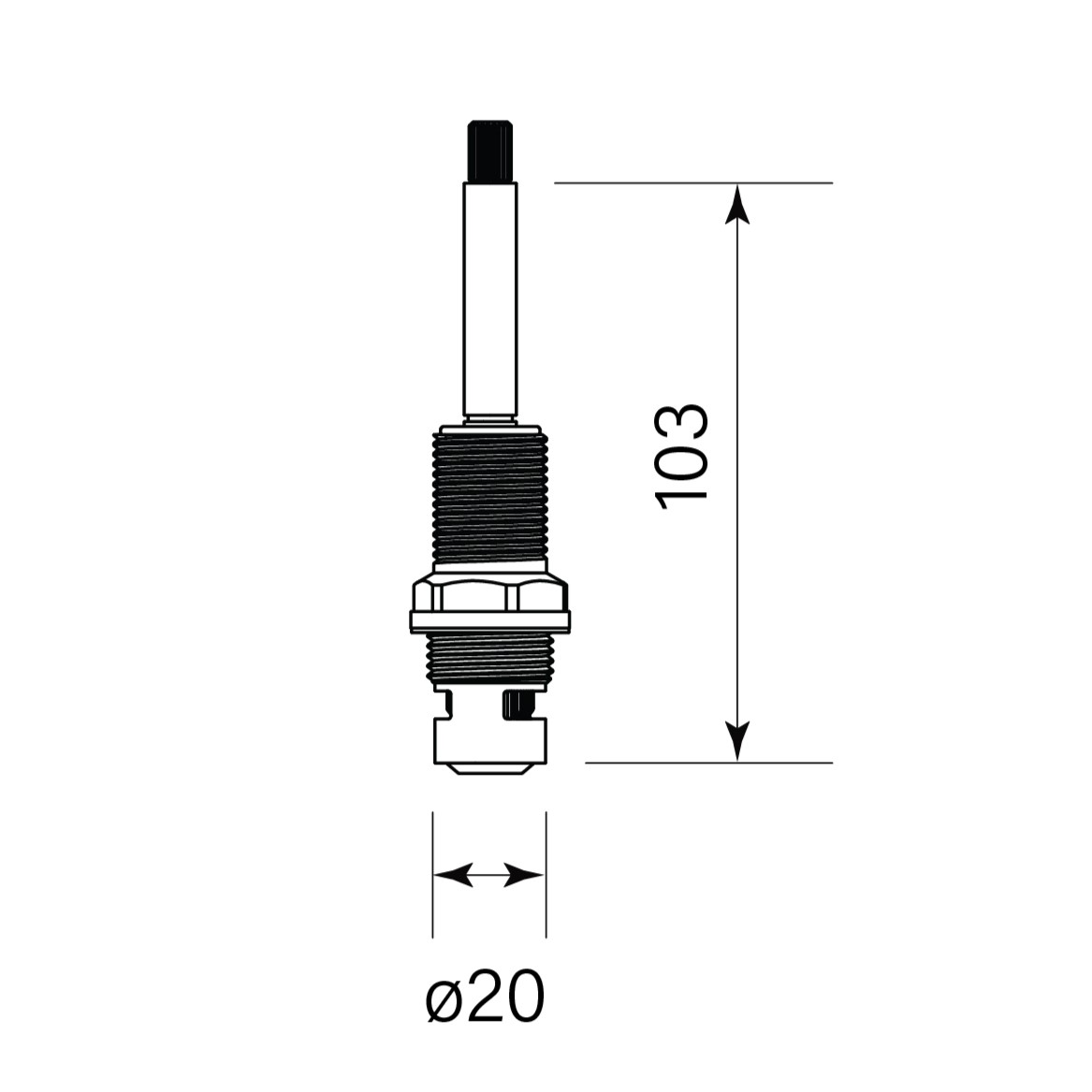 Spares - Valve 1 4 T Cd Wall C For Lev. - Faucet Strommen