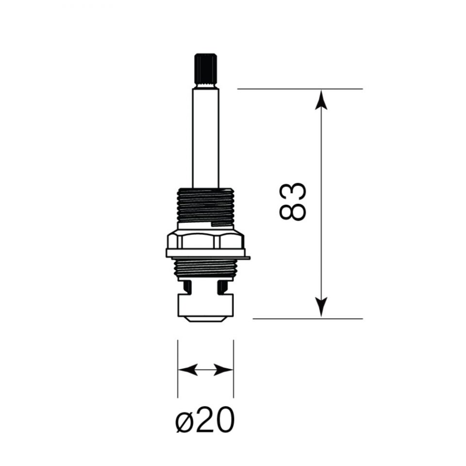 Spares - Valve 1/4 T CD Hob H for Lev. - Faucet Strommen