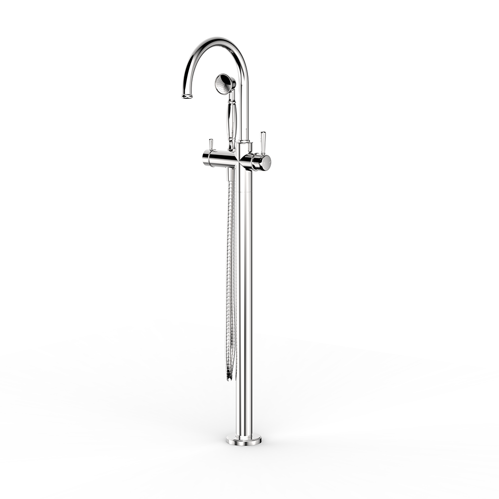 Cascade Floor Bath Mixer w. Handshower