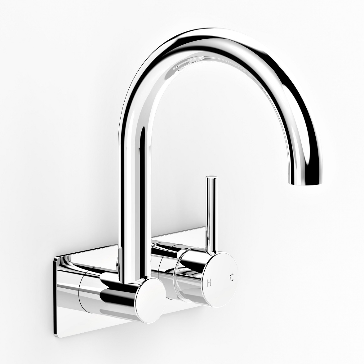 Pegasi M Back Plate Bath Mixer Swivel 200