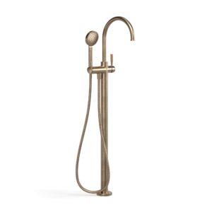 Bremont Floor Bath Mixer Curve w. 90Rnd Handshower